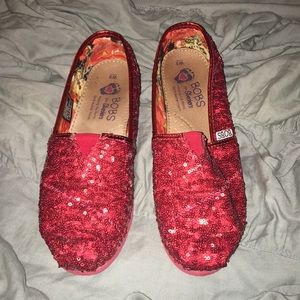 red bobs shoes
